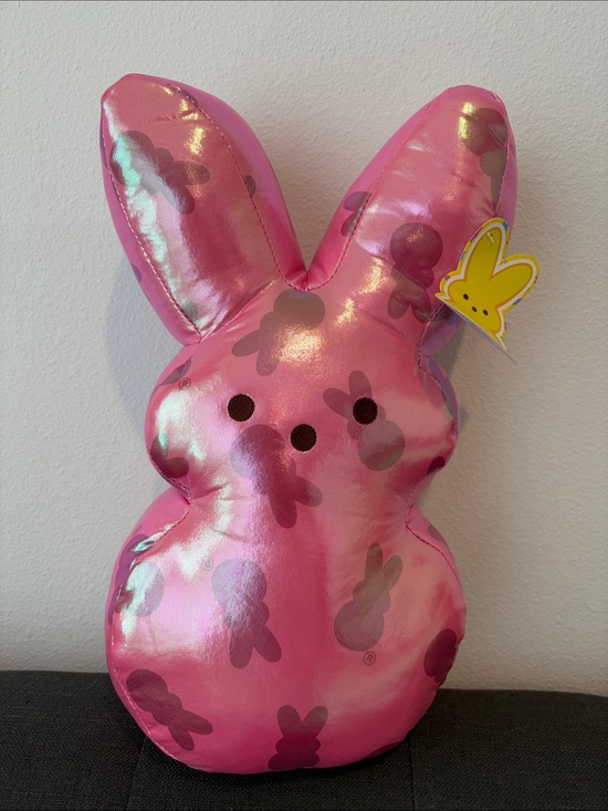 Peeps Other - Plush Pink Bunny Pillow - Decorative Peep-Inspired Throw
